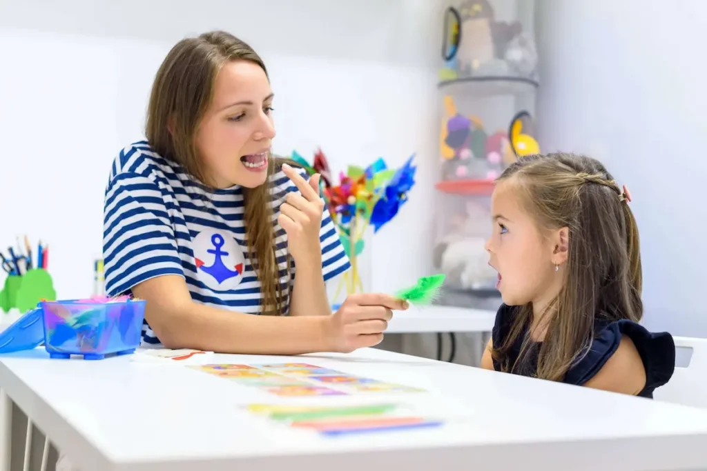 Child and Teacher getting IEP support